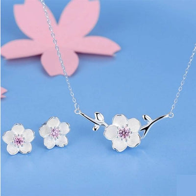 Floral silver jewelry for women - Byairvana