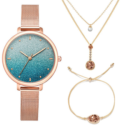 Women Bracelet And Wrist Watch Girl Exquisite Gift Box Set - Byairvana