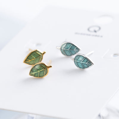 Wanying Jewelry Drop Glaze Leaf Earrings Women - Byairvana
