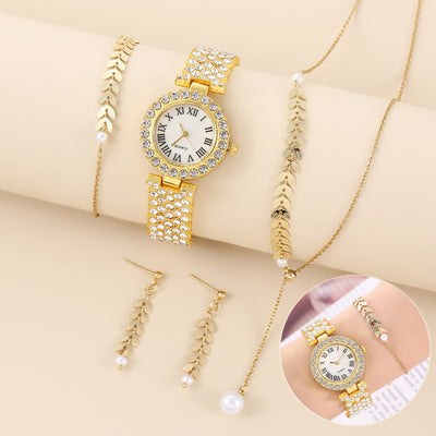 Rhinestone Bracelet Wristwatch - Luxury Diamond Women’s Quartz Watch - Byairvana