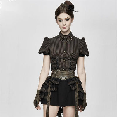 Steampunk Women's Vintage Skirts With Bronzed Waists - Byairvana