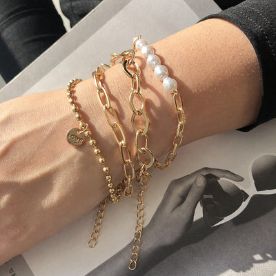 Fashion Jewelry Geometric Pearl Retro Jewelry Women - Byairvana