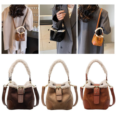 Crossbody Bags Women Shoulder Bag Casual Retro Plush Bag Versatile Plush Designer Bags Purse And Handbags Female Bags - Byairvana