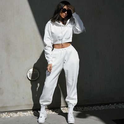 Hooded Long Sleeve Women's Sports And Leisure Two-piece Set - Byairvana