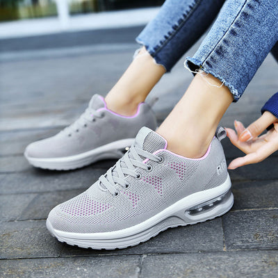 Flying Woven Air Cushion Casual Sports  Platform Womens Travel Shoes - Byairvana