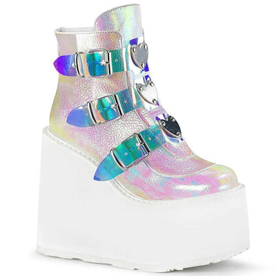 Wedge Heel Japanese Punk Style Womens Shoes Martin Boots - Byairvana