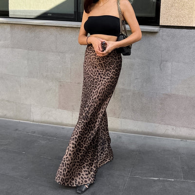 Leopard Print Dress Fashion Mermaid Skirt Womens Clothing - Byairvana